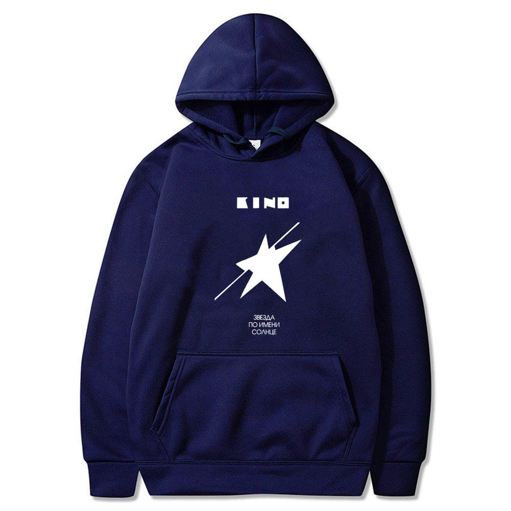 Legendary Russia Rock Band Viktor Tsoi Kino A Star Named Sun Album Graphic Hoodie Men Women Cotton Casual Oversized Sweatshirt