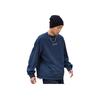 Li Ning 21FW Wu Chuang Wu Yi Logo Letter Print Splicing Solid Color Round Neck Loose Cotton Jacket Men jackets Blue AWDRA65-4