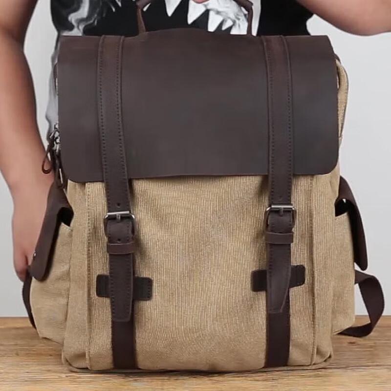 Men's Casual Canvas Travel Backpack
