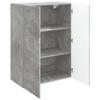 Wall Mounted Cabinet Concrete Grey 66 x 34.5 x 90 cm Engineered Wood