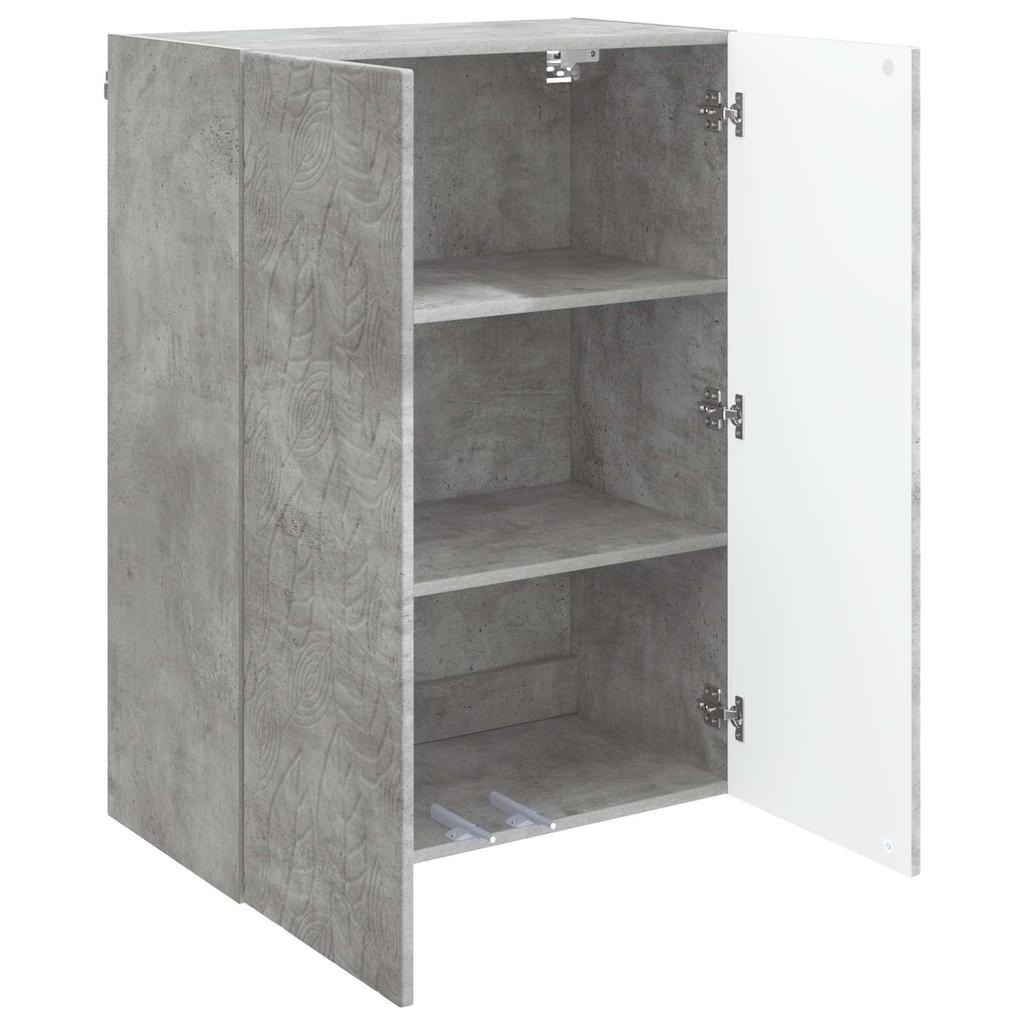 Wall Mounted Cabinet Concrete Grey 66 x 34.5 x 90 cm Engineered Wood