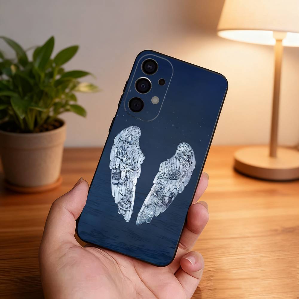 C-Coldplay Band Phone Case For Samsung S25,S24,S21,S22,S23,S30,Ultra,S20,Plus,Fe,Lite,5G Black Cover