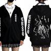 Anime Kaiju No 8 Gen Narumi Zipper Graphic Hoodies Oversized Zip Up Jacket Coat Vintage Long Sleeves Cotton Men Women Clothing