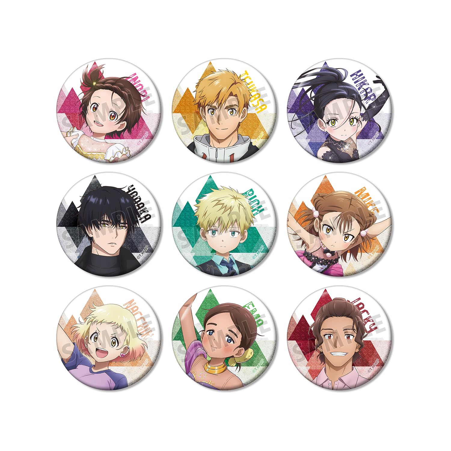 

TV Anime Medalist Trading Glitter Can Badges 9-Piece Box