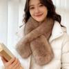 Thickened Imitation Fox Fur Scarf Soft Neck Collar Elegant Winter Scarf  Outdoor