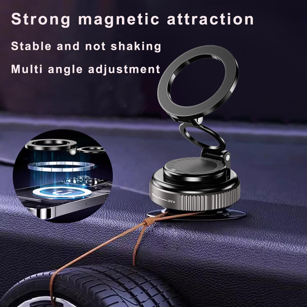 360 ° rotating magnetic car phone holder - suitable for strong suction on instrument panels, kitchens, gyms, bathrooms, showers,