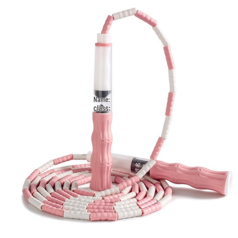 Kids' Adjustable Knotless Bamboo Bead Jump Rope for Beginners