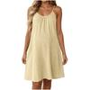 Women's Sleeveless Midi Summer Dress In Cotton Linen, Elegant Casual with Multiple Colors