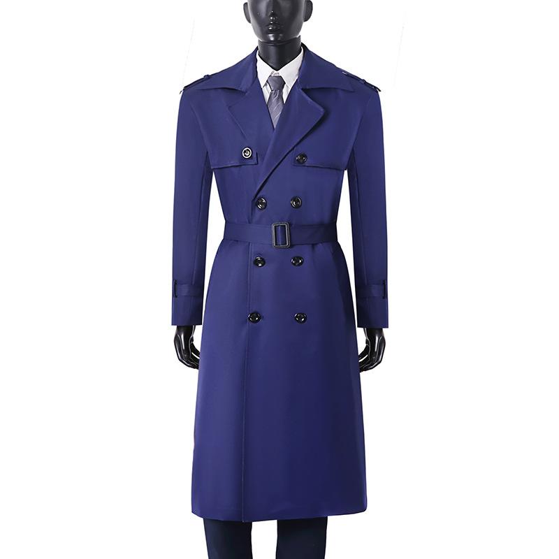 Men`S Trench Coat Winter Thickened Large