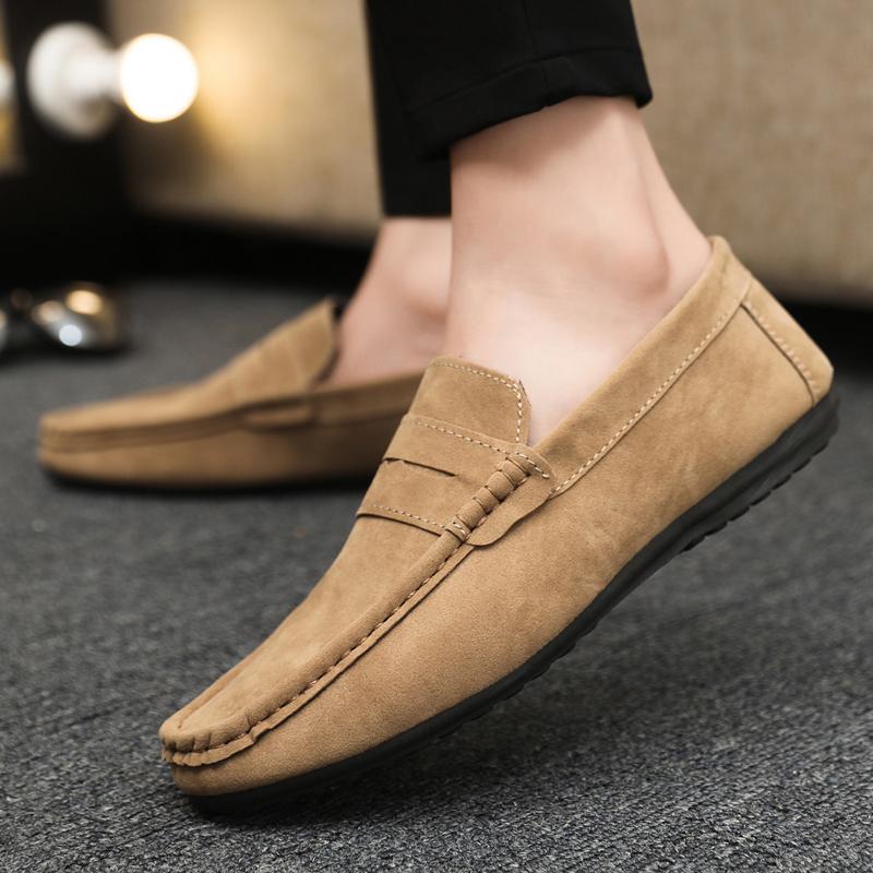 Men's Loafers Lightweight and Breathable Canvas Slip Lazy Shoes Designer Designed Flat Shoes and Comfortable Driving Shoes