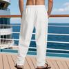 Autumn Loose-Fit Breathable Linen Casual Men's Minimalist Trendy Relaxed Beach Trousers