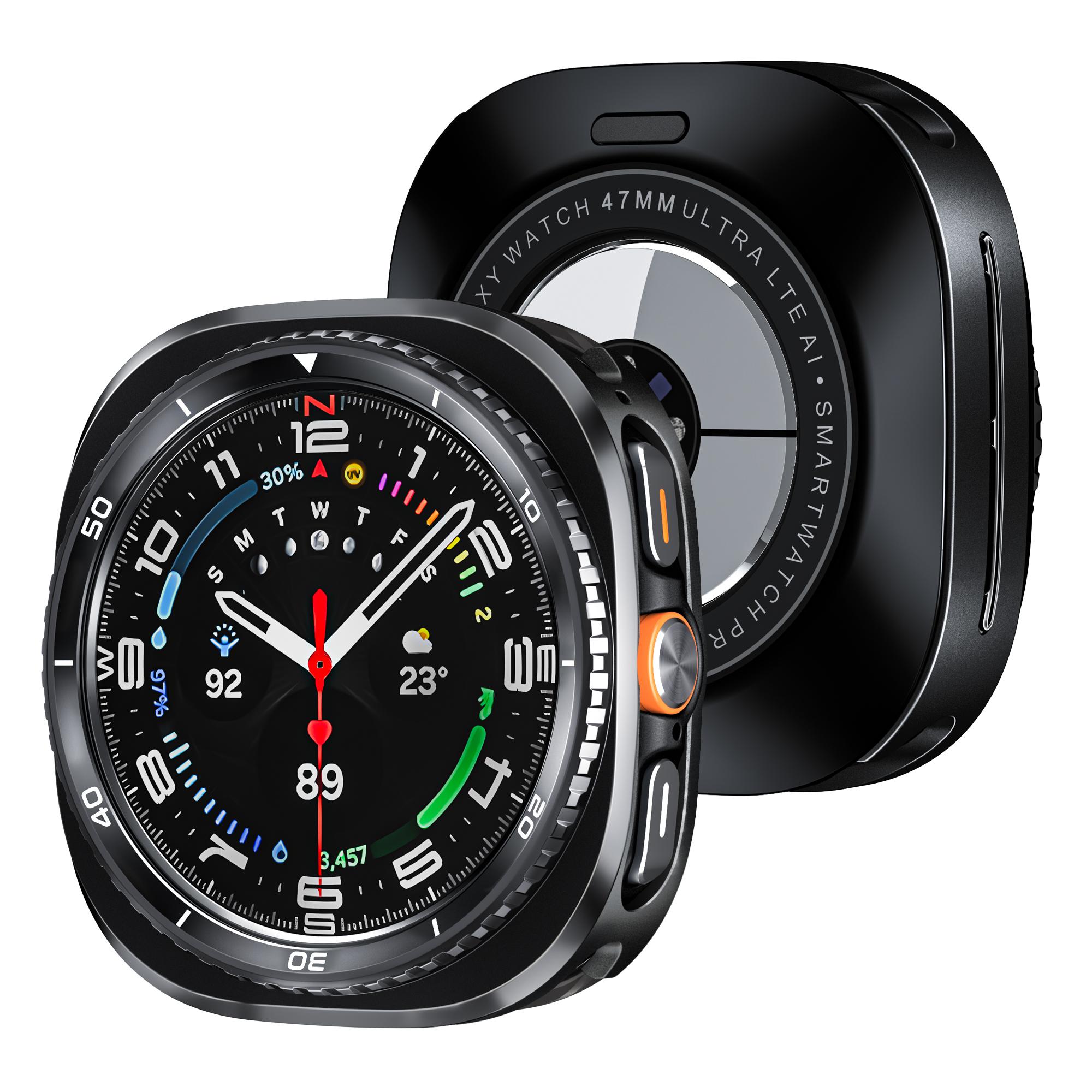 

Металевий захисний чохол для Samsung Galaxy Watch Ultra 2025 Жорсткий чохол з ПК та сплаву для Galaxy Watch 7 Ultra 47мм Аксесуари-бампери Galaxy Ultra 2025 чорний білий колір