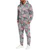 Men's Christmas Print Hoodie and Straight Leg Sweatpants 2 Piece Casual Outfit