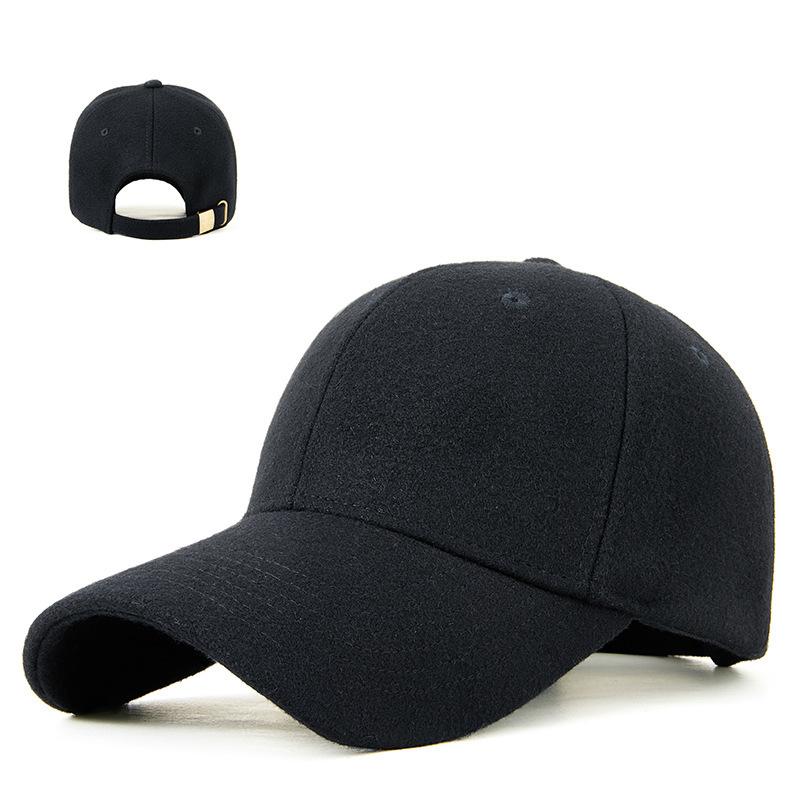 

22 Season Wool Woolen Baseball Cap Fleece Thick Cap Men And Women Trendy Casual Warm Hat m average size 55-58cm adjustable