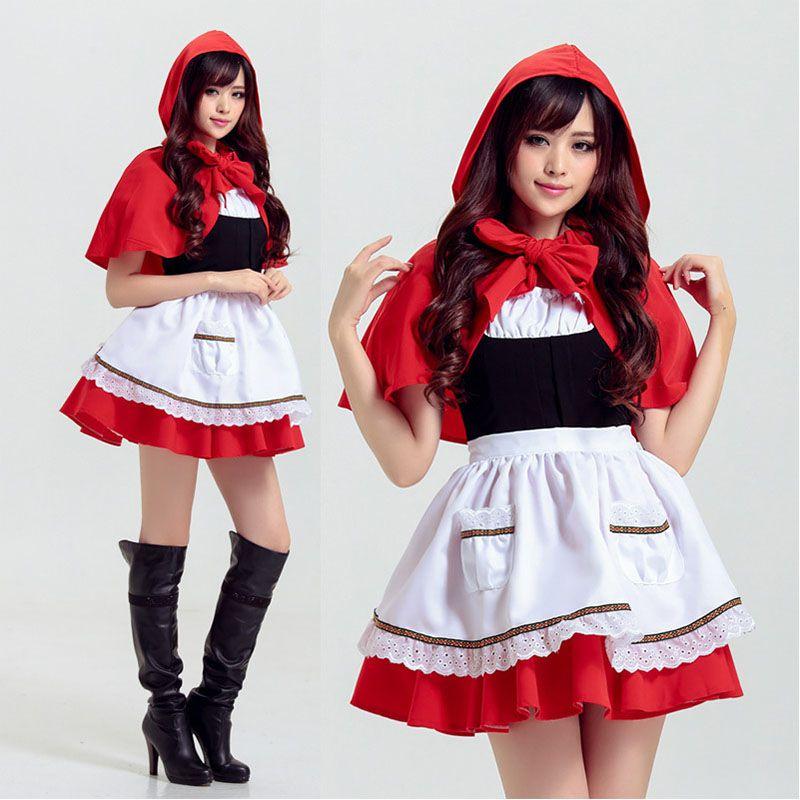 Enchanting Cosplay Christmas Princess Dress Little Red Riding Hood For Adults
