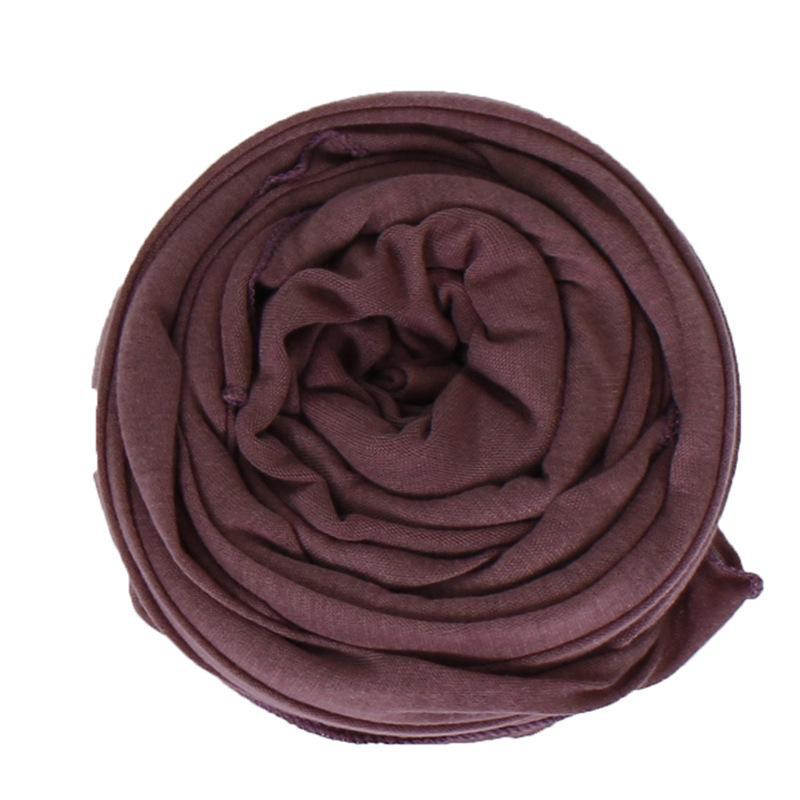 Solid Color Mercerized Cotton Women's Scarf - Spring/Summer, High-Quality, Elastic, Breathable, Indian-Style, Sweat-Wicking, BS82