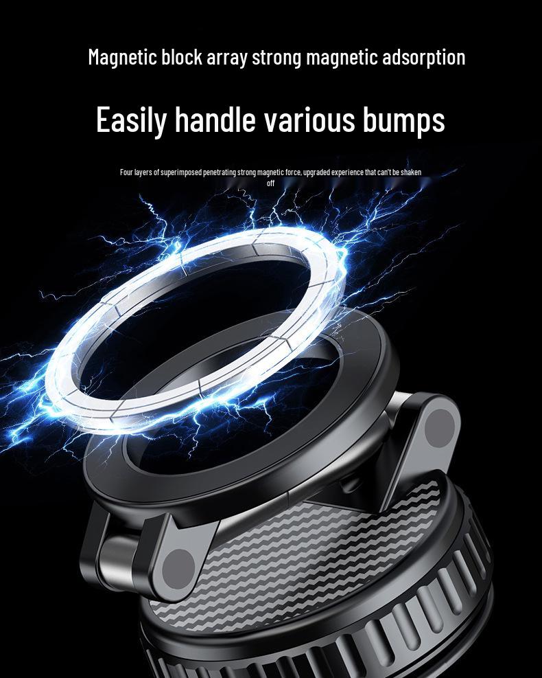 Vacuum Magnetic Rotating Phone Holder for Desktop, Wall, Bathroom, Car, and Live Streaming