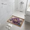 Door Clearance Rug Floor Mat Non-Slip Rubber Backing Absorbent Quick-Drying Bath Retro Low Profile Style 3D Flower Pattern Kitchen Shower Laundry Non