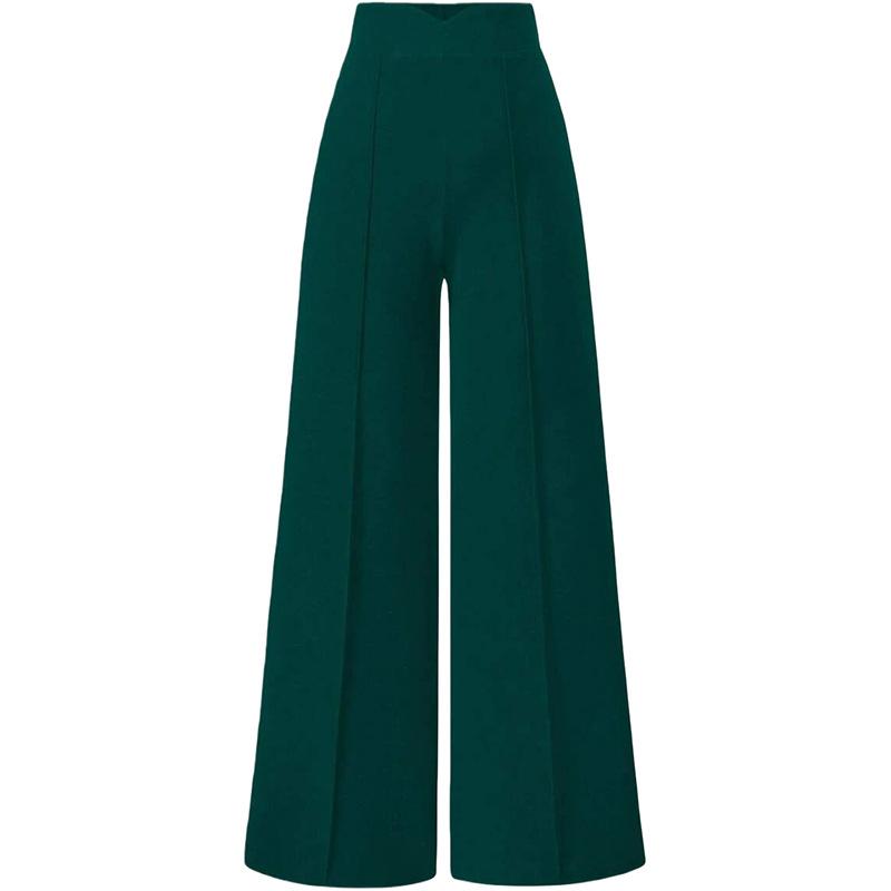 Women High Waist Wide Leg Pants Casual Loose Fit Trousers Multi Colors