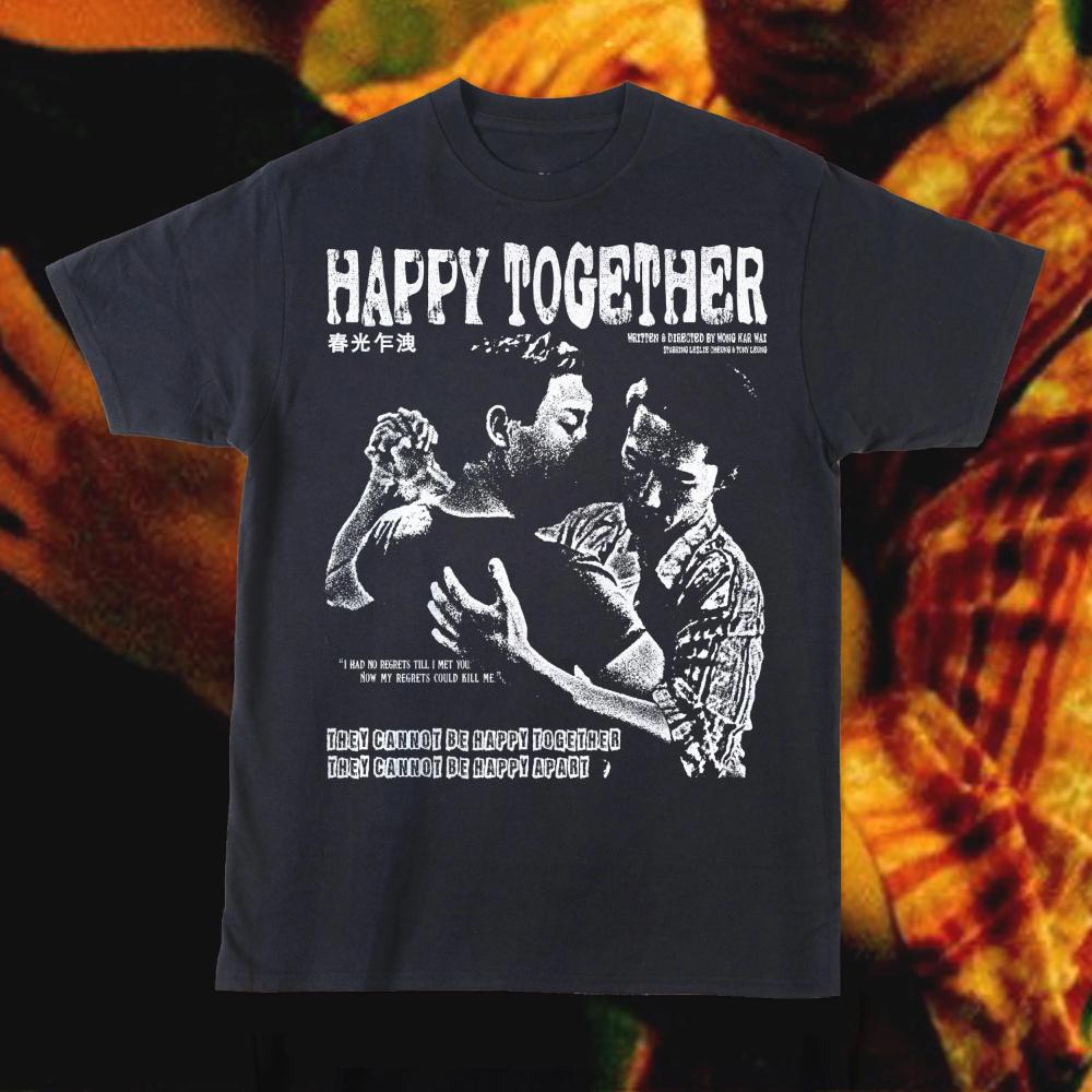 Happy Together Movie T-shirt Wong Kar Wai Film Tee Movie Graphic Tee Streetwear Tee Movie T-shirt Unisex T-shirts for Summer