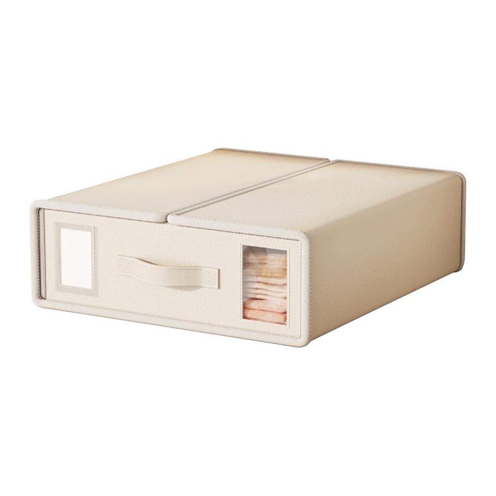 Non-Woven Blanket Quilt Storage Box with Lid Household Wardrobe Organizer Wear Resist Quilt Cover Organizer Box for Space Saving