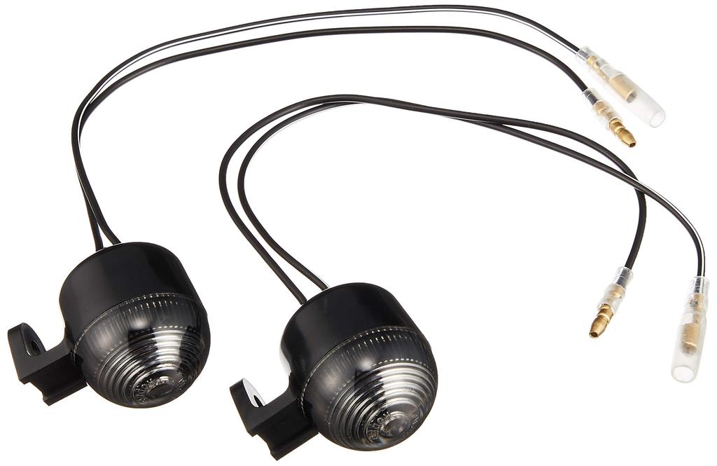 KITACO Warenz Mini Turn Signal Smoke Set, Universal, Lens/Single Bulb, 102-80-0500-30