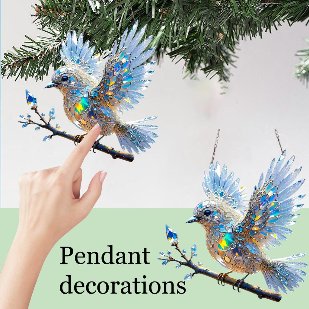 2D Birdy Acrylic Living Room Garden Pendant Holiday Scene Decoration Pendant Gift