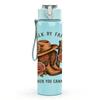1PC Walk By Faith Cowboy Hat Rose 750ml Color Plastic Sports Water Bottle Leakproof Flip Straw Lid Suitable for Sports Office Home Use