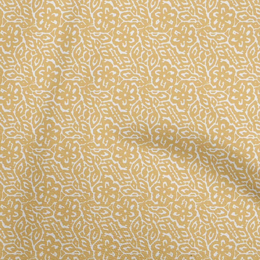 oneOone Cotton Flex Forest Green Fabric Asian Dabu Print Fabric For Sewing Printed Craft Fabric By The Yard 40 Inch