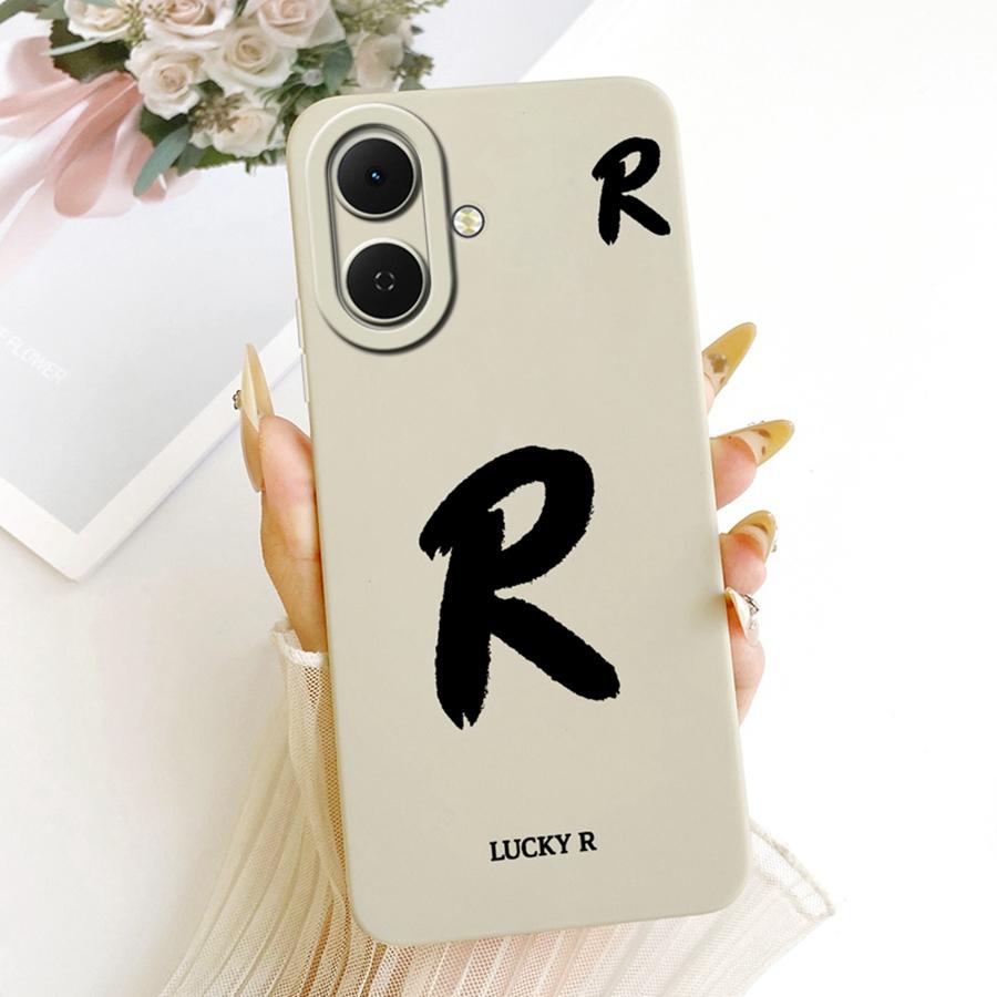 For Tecno Spark Go 2 Case KM4  Lucky A-Z Letter Shell TPU Soft Silicone Phone Case For Tecno SparkGo 2 Go2 Back Cover Coque