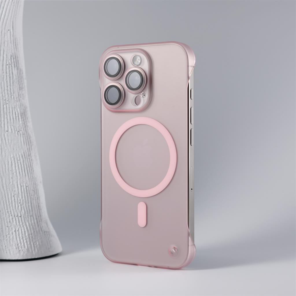 Frameless Ultra Thin for Magsafe Case for iPhone 17 16 11 12 13 14 15 Pro Max 16 Plus Glass Camera Protector Matte PP Cover