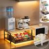 Space-Saving Under Cabinet Coffee Maker Organizer Kitchen Countertop Racks with Drawer Wire Basket Coffee Machine Storage Shelf