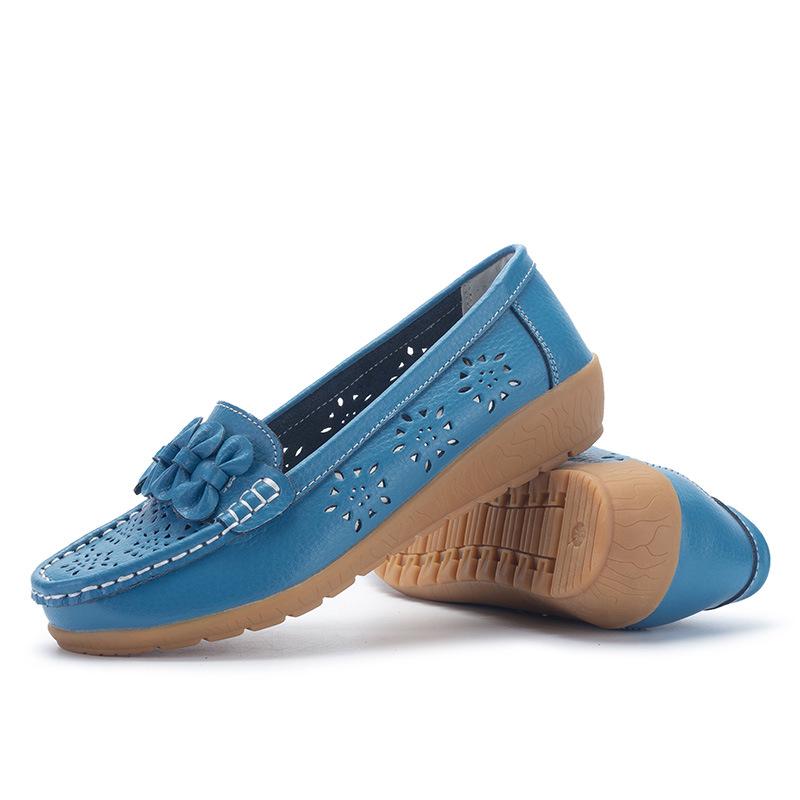 Frühling und Sommer Krankenschuhe lässig hohl Damen Einzelschuhe Doudou Schuhe Mutterschuhe Oxford Sohle