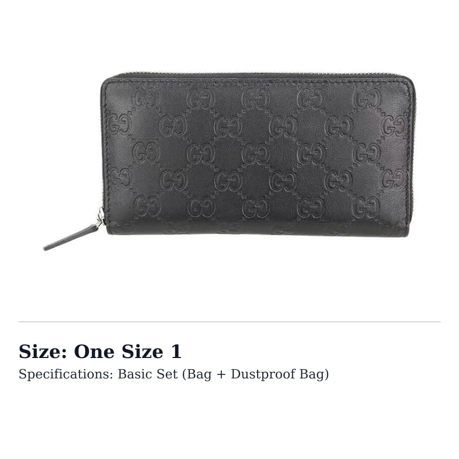GUCCI Leather Wallet Medium Men's Black 244994-A0V1R-1000