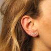 925 Silbernadel Exquisite Weiße Zirkon Steckerohrringe für Damen Geometrische Lange Kette Quaste Ohrringe Luxuriöser Schmuck