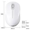 Sanwa Supply Silent Wireless Blue LED Mouse Antibacterial, (White) MA-WBSK315W
