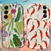 Spicy Food Vegetable Case for Samsung Galaxy S26 S25 S24 Plus S23 Ultra S22 S21 S20 FE A73 A71 4G A57 A56 A55 A54 A53 5G Cover