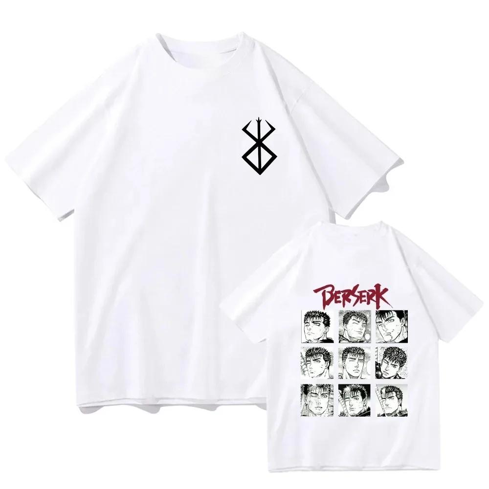 Berserk T Shirts Guts Funny T Shirt Men Cool Manga Graphic T-Shirt Japanese Anime Women Cotton Manga Hip Hop Tops Tees 71829