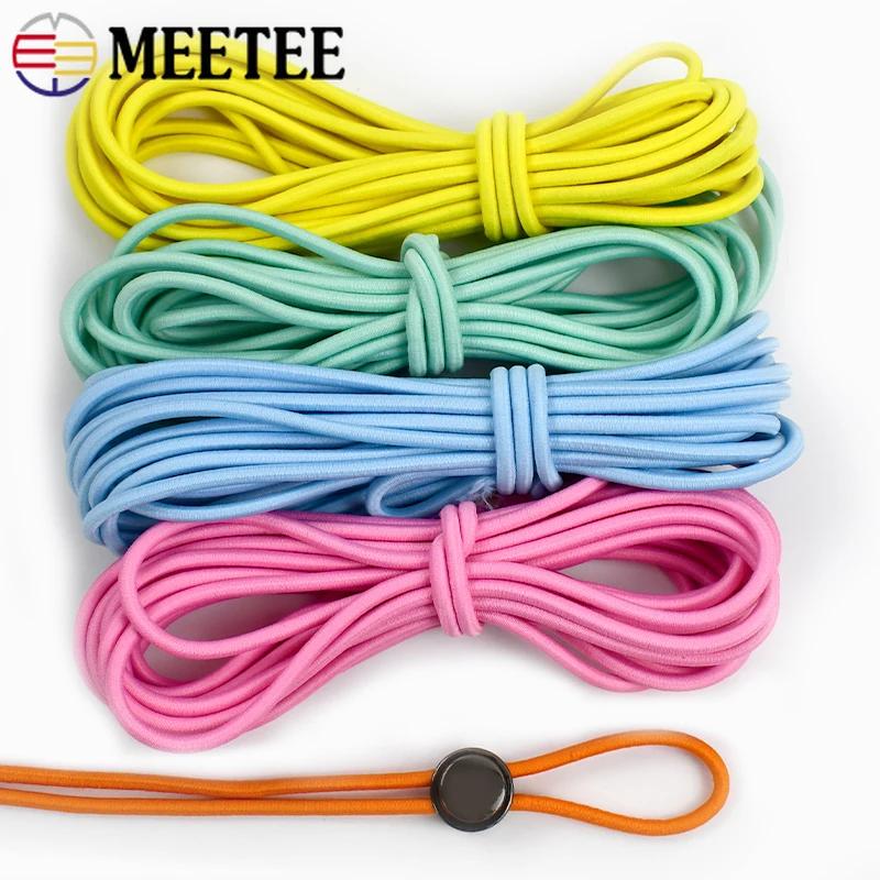 5/10/20M 4mm Cordoane Elastice Meetee pentru Haine Bandă de Păr Elastic de Cauciuc Bandă Arc Elastic Accesorii de Cusut DIY