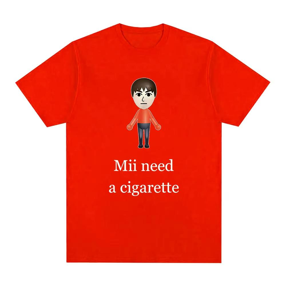 Funny Mii Need A Cigarette T-Shirt Men's Fashion Short Sleeve T-shirts  Barbershop Quartet Day Graphic Tee Shirt Oversized Unisex Buy cheaply on  Joom