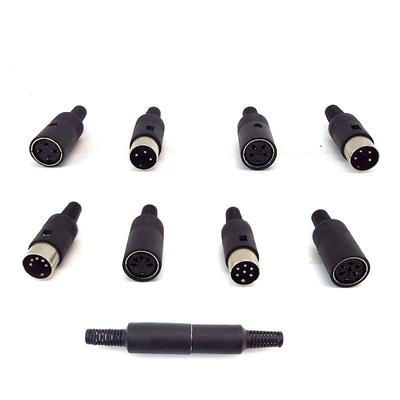 1 çift 3 Pin 4 Pin 5 Pin 6 Pin 7 Pin 8 Pin DIN Erkek Dişi Fiş Jak Plastik Saplı Klavye Kablo Konnektör Adaptörü