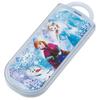 Skater Children's Lunch Box Trio Set Chopsticks Spoon Fork Kids Cutlery Antibacterial Treatment Easy to Open Sliding Type Made in Japan Disney Frozen
