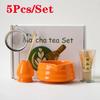 4Pcs 7 Pcs/set Japanese Matcha Blender Set Bamboo Whisk Matcha Brush Teaspoon Kiln Tea Set Beverage Shop Tea-Making Tools
