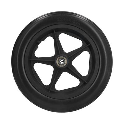 Herramientas de hardware de poliuretano resistente a la abrasión para rueda trasera de silla de ruedas con orificio de cojinete de 12 mm
