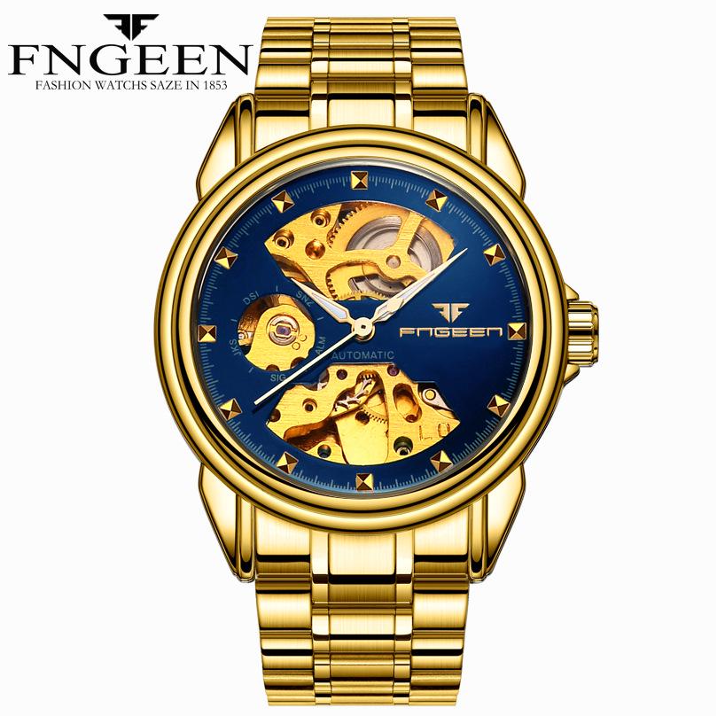 Couple Mechanical Watch Business Double-sided Hollow Men's Watch Waterproof Mechanical Gift Watch