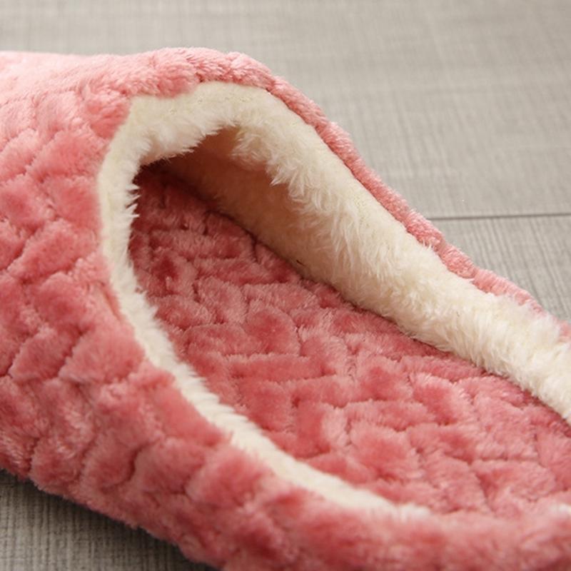 2022 Soft Sole Slippers Men Women Indoor Floor Flat Shoes Autumn Winter Warm Home Cotton Warm Plush Bedroom Slides