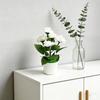 Simulated Artificial Rose Potted Flowers Multi-Bloom Bonsai  Living Room Ornaments