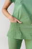 Σετ δύο τεμαχίων ιατρικά τρίβει Unisex Doctor Nursing Στολή Σετ ιατρικό ομοιόμορφο χειρουργικό μπλουζάκι + παντελόνι με κοντό μανίκι λεπτό ύφασμα Tericoton