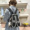 Schoolbag Korean simple foreign style polka dot love rabbit ear backpack 1011 summer new commuter student backpack