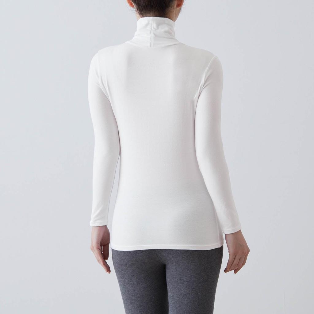 Belle Maison Long Sleeve Cotton Blend Turtleneck Inner Night Size LL Women's Shirt, Hotcot, Navy,